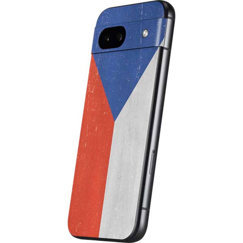 Czech Republic Flag Distressed Google Pixel 8a Skin